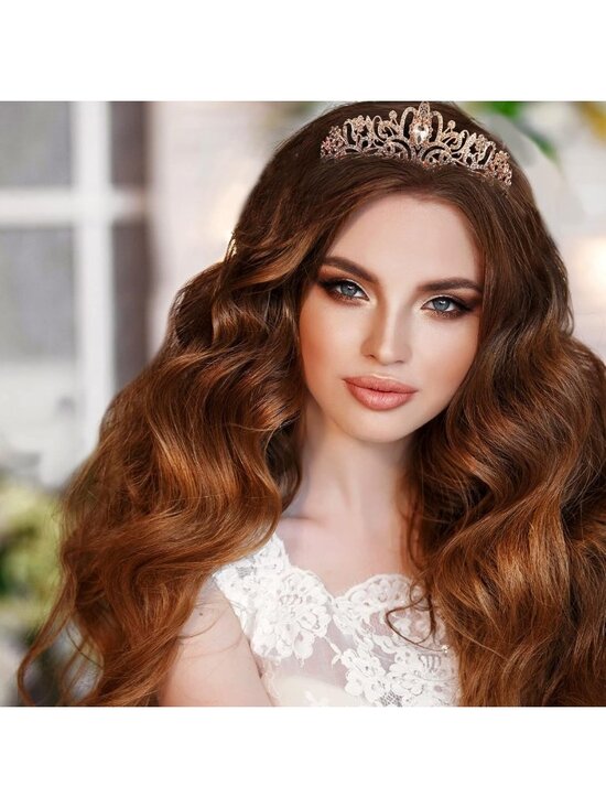 Elegant Crystal Tiara Crown for Women & Girls - Bridal, Prom, Birthday Headband main image 4